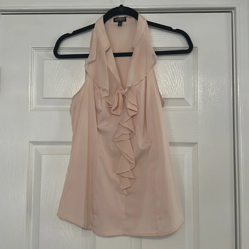 Express Elite Stretch Ruffle Tank - Medium - Picture 1 of 3